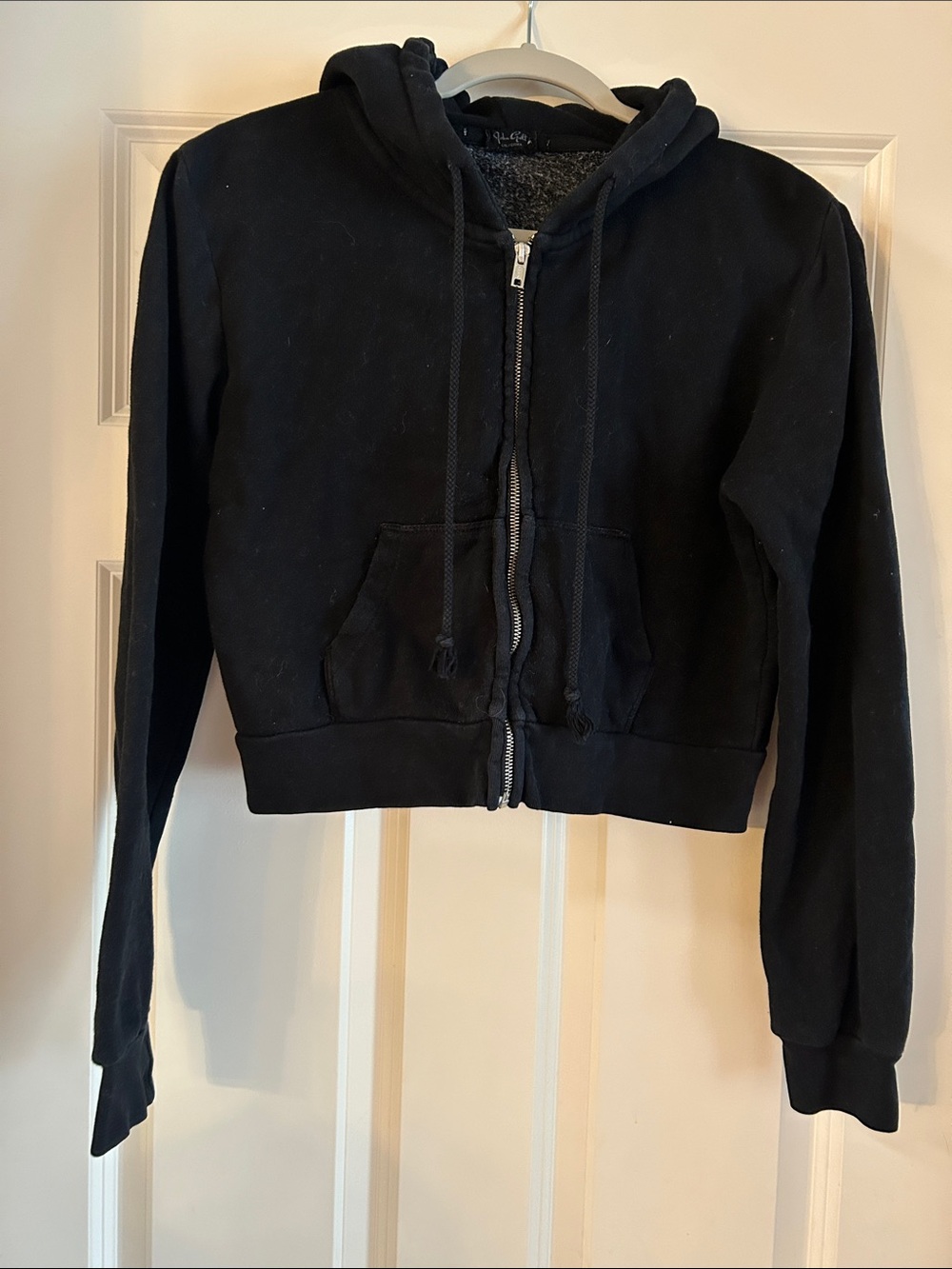 J galt Black Women's Zip-Up Hooded Jacket